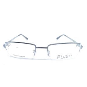PURITI PT 312 100% TITANIUM METAL SILVER SUNGLASSES EYEGLASSES FRAME 53-19-140